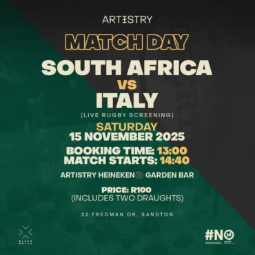 Live Rugby Screening | South Africa vs Italy